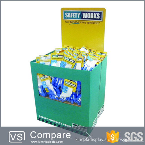 Custom Cardboard Point of Purchase Dump Bin for Glove Temporary Presentation